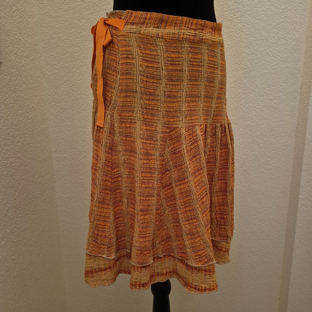 Sel Sel Chic Orange A-Line Skirt - Picture 2 of 11